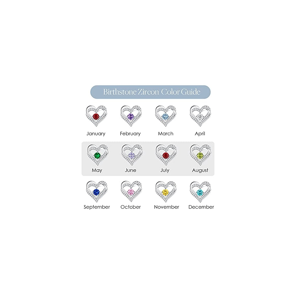 Aretes de plata  con piedra de nacimiento de diciembre