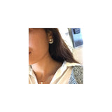 Aretes chapados en platino