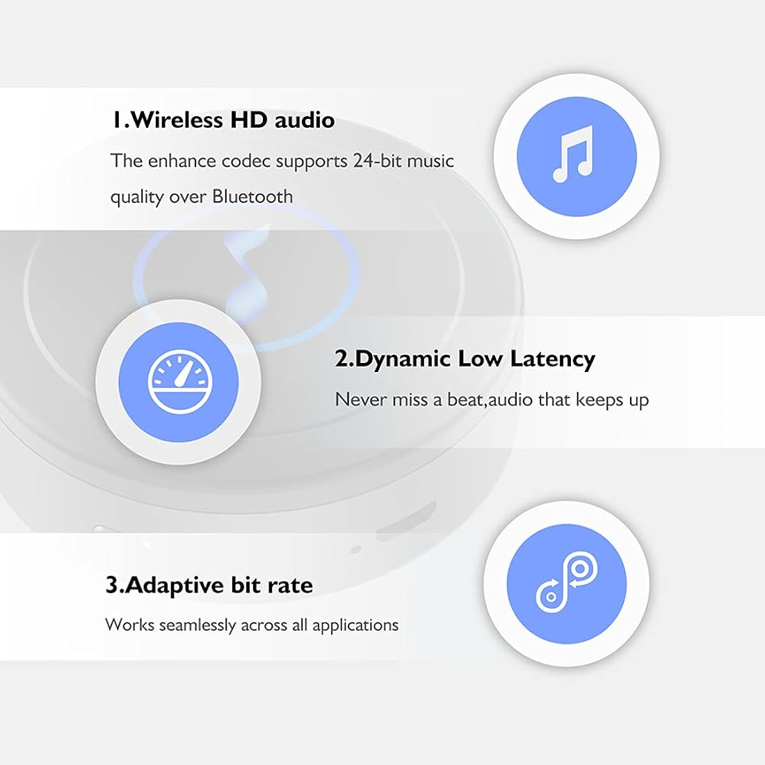 Adaptador Bluetooth de audio  para estéreo doméstico