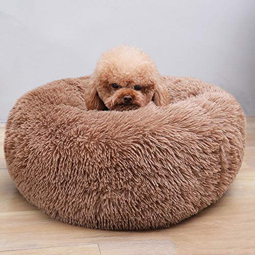 Moderna cama redonda de felpa suave para perros BODISEINT