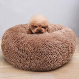 Moderna cama redonda de felpa suave para perros BODISEINT