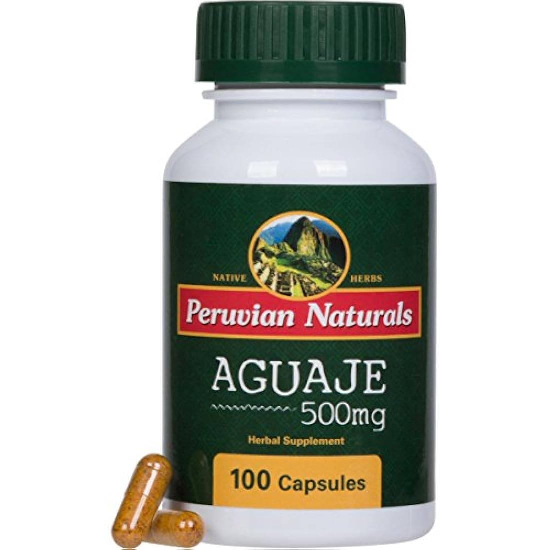 Aguaje 500 mg - 100 ° Cápsulas  polvo de fruta de Perú