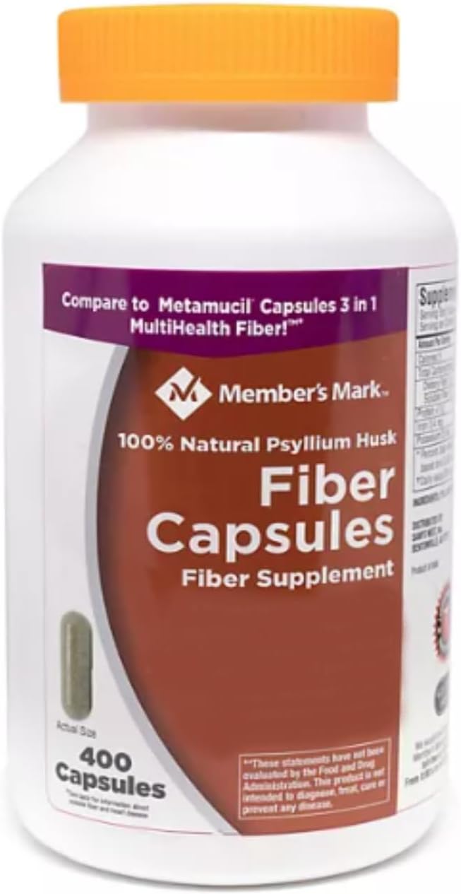 Suplementos Alimenticios Members Mark Fiber Cápsulas de 400
