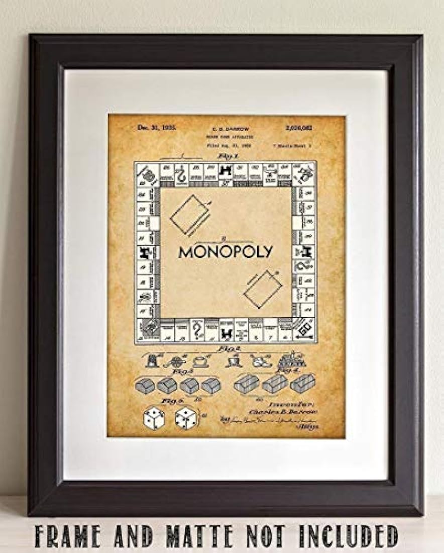 cartel de Juego de mesa Monopoly  sin marco 11x14