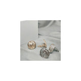 Aretes de clip de oro mate para mujer