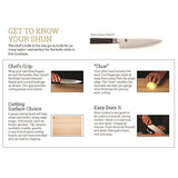 Shun Classic Kiritsuke cuchillo, 8, Plateado
