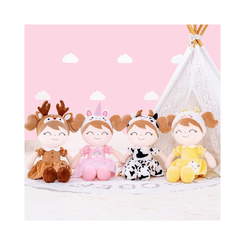 Peluche Muñecas  rellenas para bebés con vestido floral