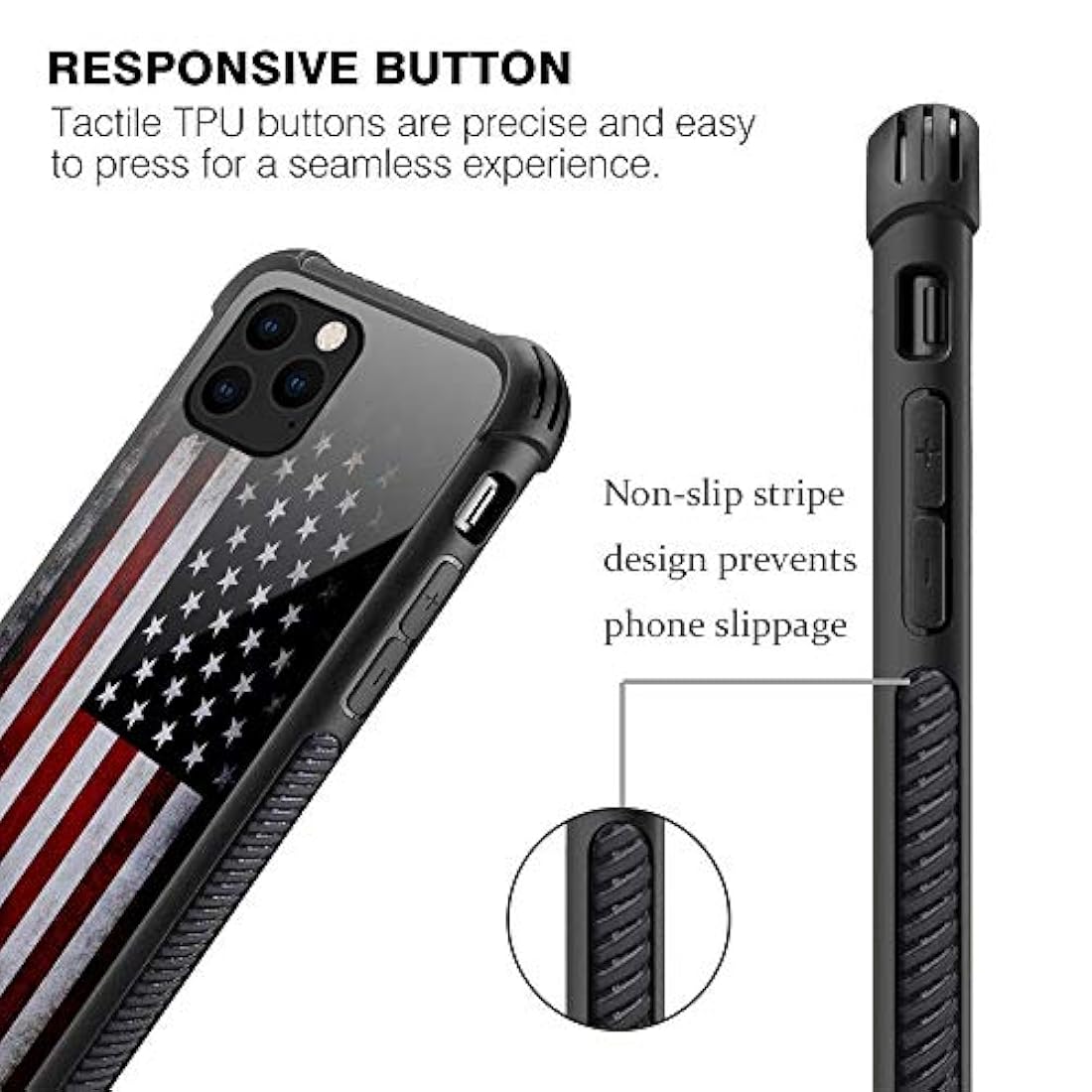 Funda de vidrio templado 9H, con patrón a prueba de golpes