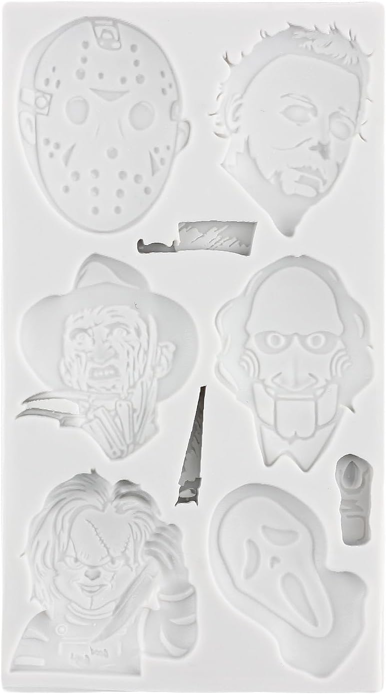 Moldes de Fondant de Personajes de Terror - Silicona para Repostería