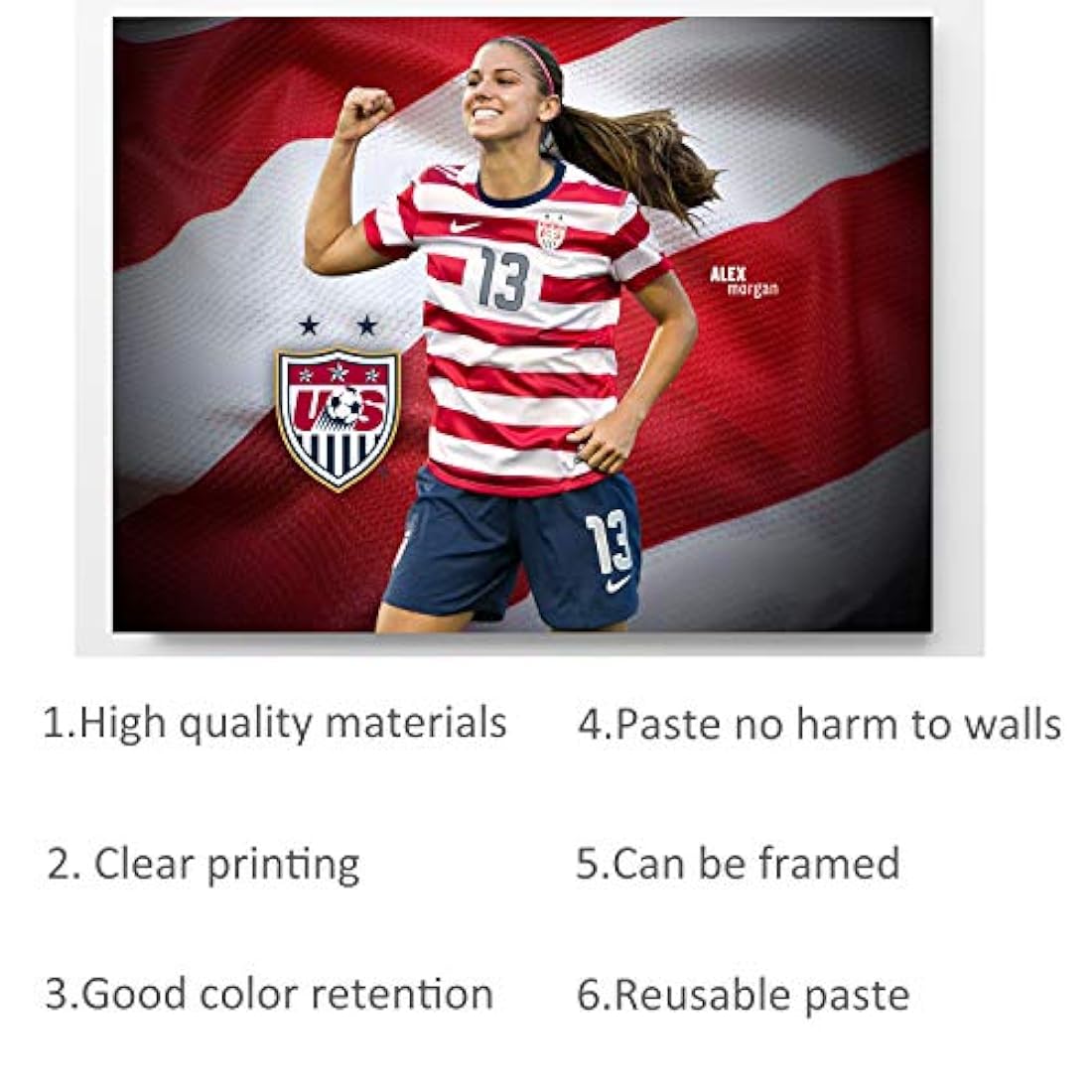 Póster de Huawuque Alex Morgan de tamaño estándar