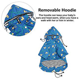 Morezi - Impermeable con cremallera y botones reflectantes para perro, para la lluvia, cordón ajustable, capucha extraíble, elegante y de primera calidad, tallas disponibles XCh a XXG
