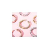 Aretes de aro con circonita cúbica para mujeres
