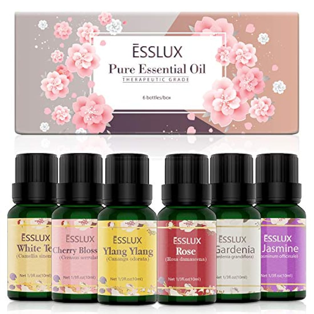 Juego de aceites esenciales, colección floral ESSLUX