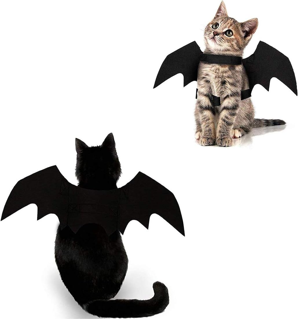 Disfraces de gato de Halloween con alas talla única