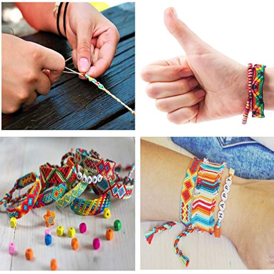 Peirich - Juego de cuentas para hacer pulseras de la amistad