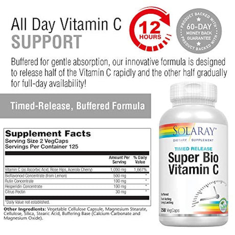 Super Bio C búferado Vitamina C con Bioflavonoides