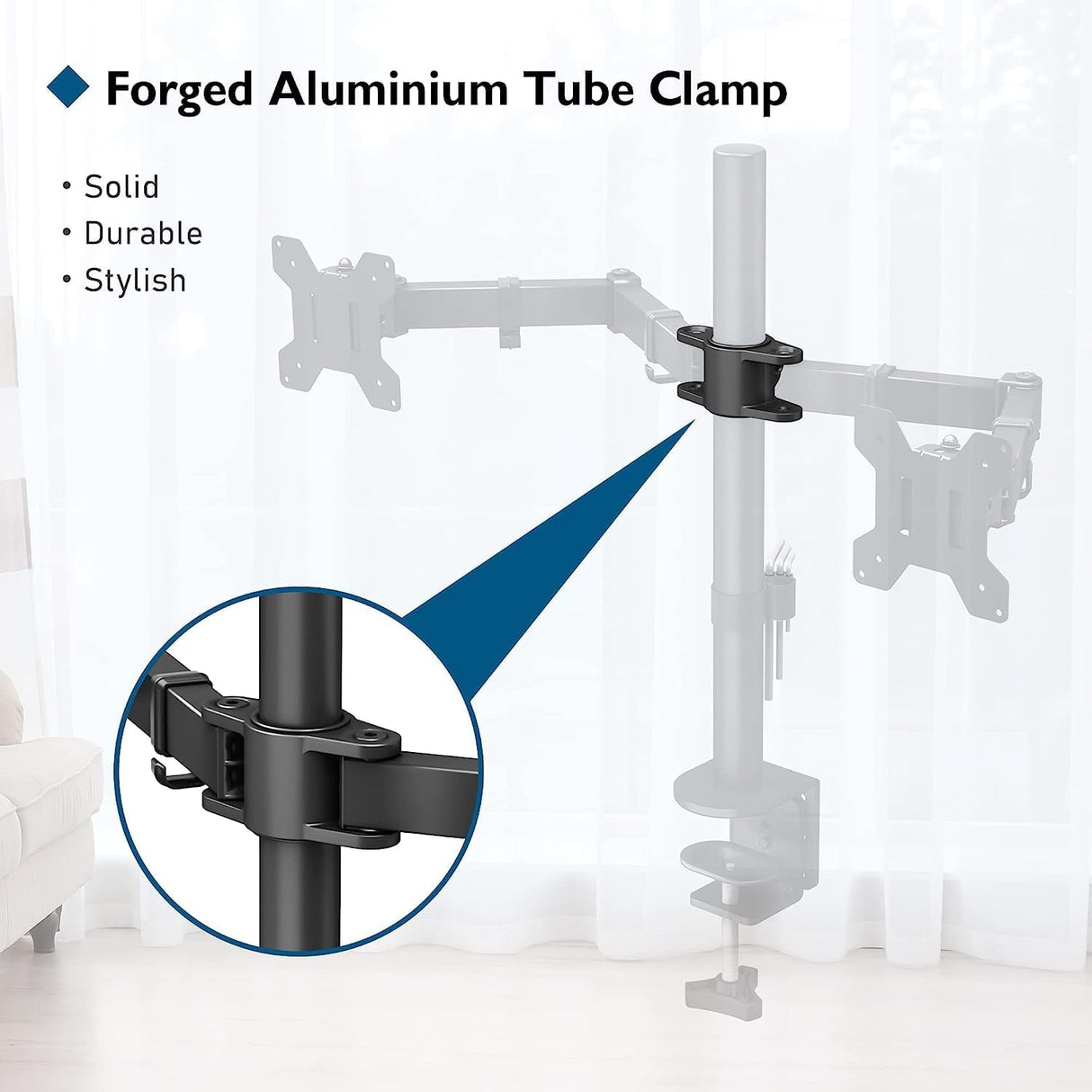 Soporte Doble para Monitores BONTEC, Ergonomico, 13-27 Pulgadas