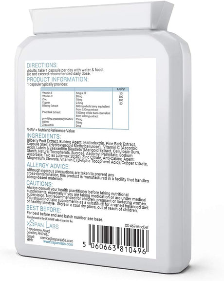Suplementos MacuBoost AREDS 2 Plus luteína zeaxantina