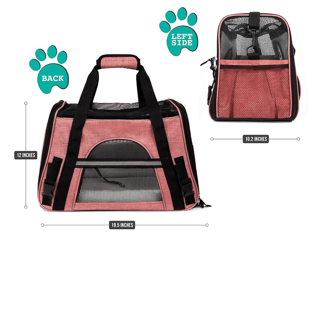 Bolso de viaje para mascotas de lado suave aprobado