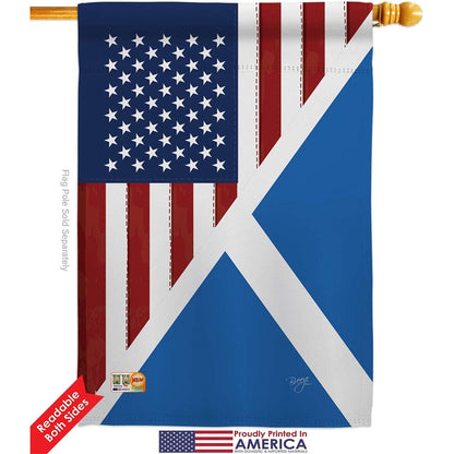 Banderas de la amistad de Escocia y de los Estados Unidos