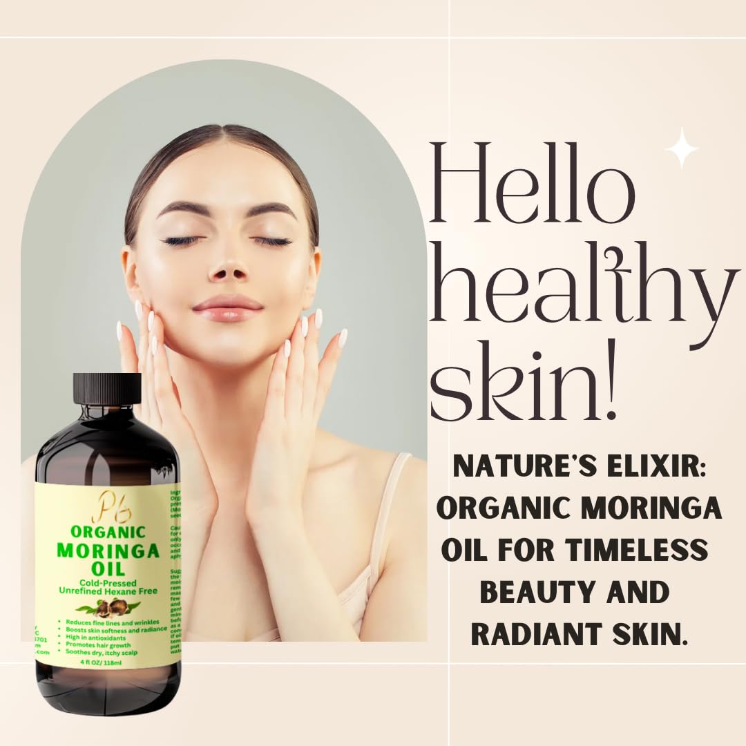 Aceite de Moringa Orgánico Prensado en Frío, Nutritivo y Antiedad