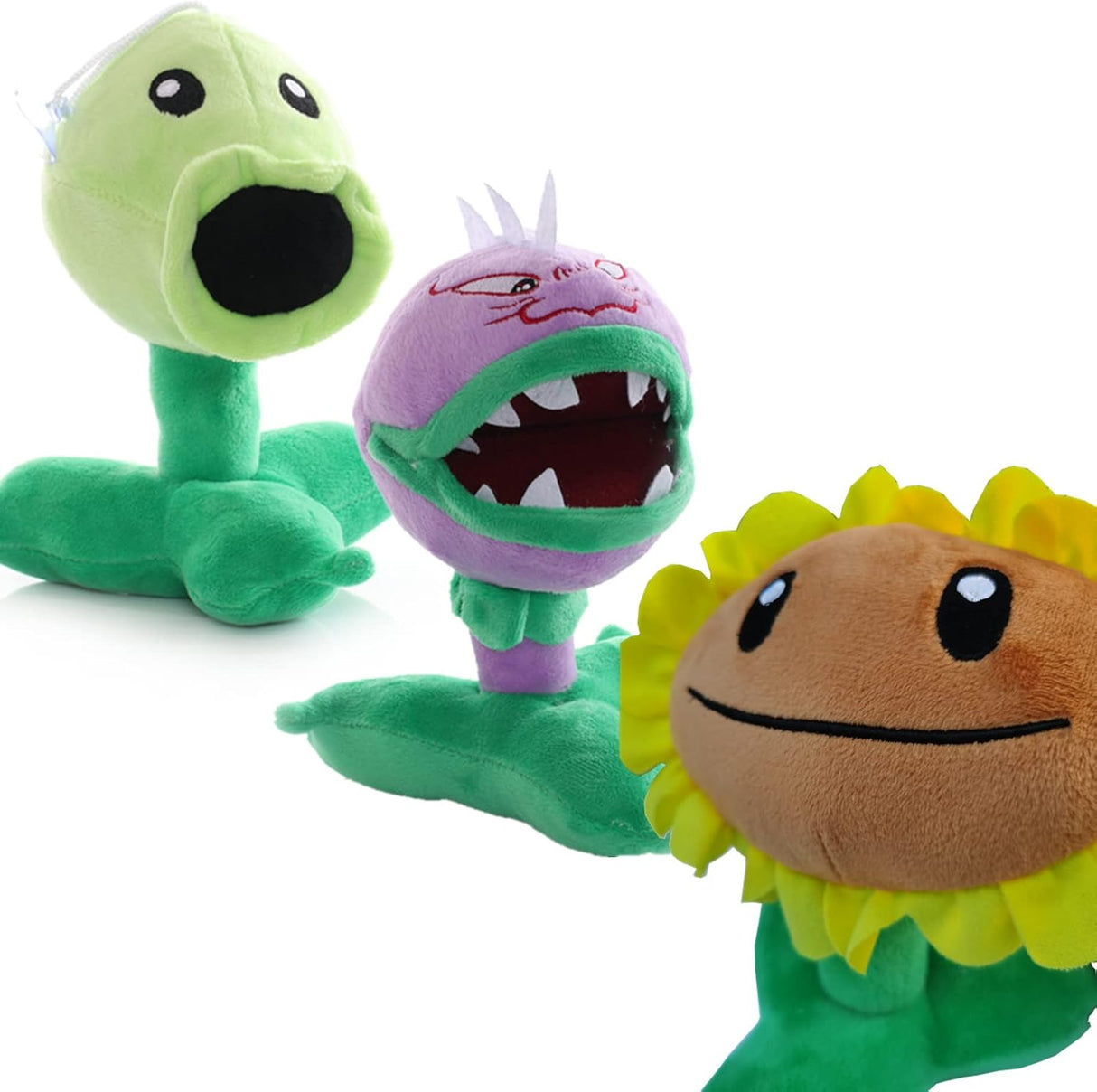 Peluches >  de 3 piezas de plantas de zombies de felpa PVZ,