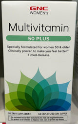 Suplementos GNC Multivitamínico 50 Plus para mujer ojos 60 u