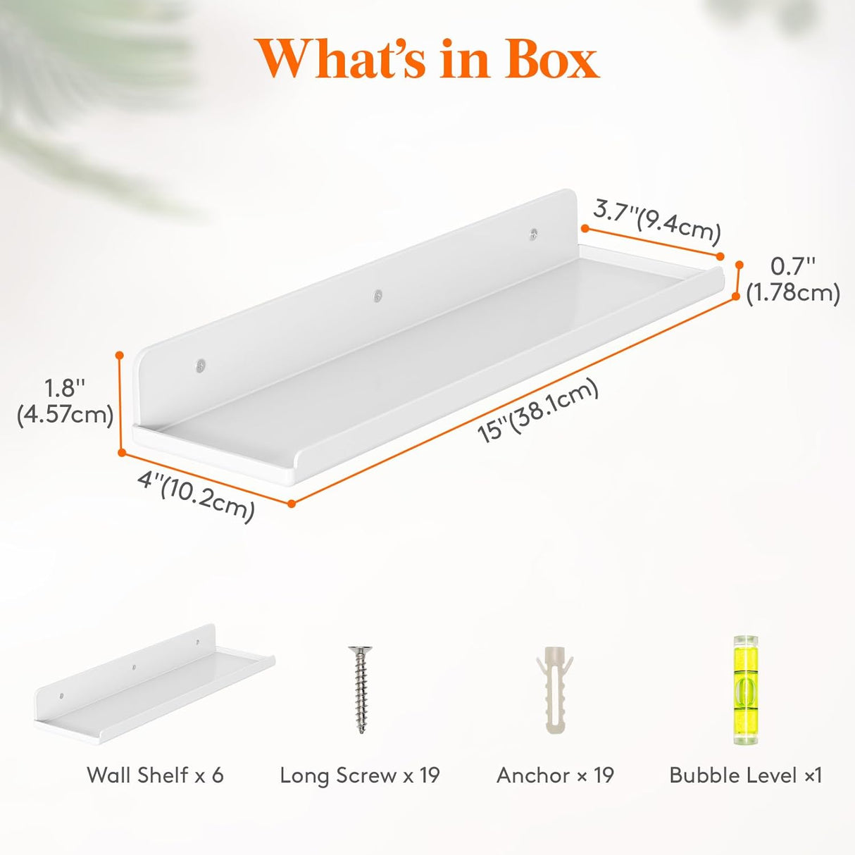 Estantes Flotantes Lifewit 15 Acrílico 6 Pack para Decorar