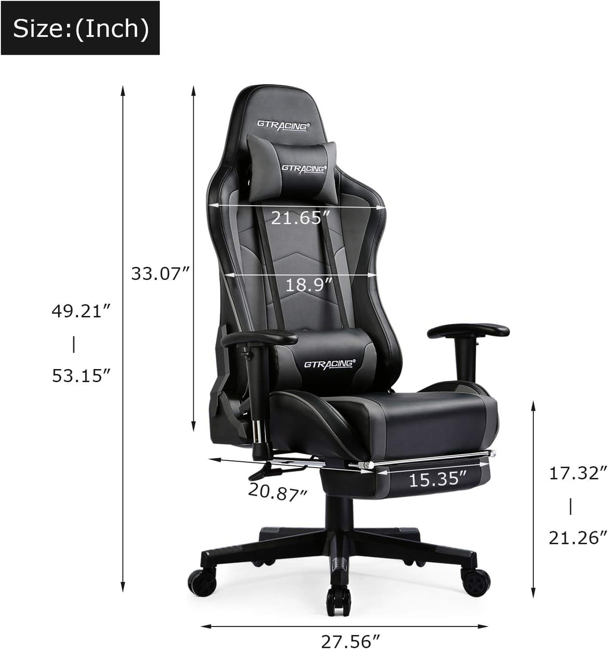 Silla para videojuegos con reposapiés y altavoces Bluetooth