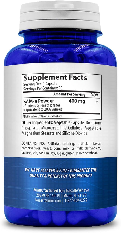 Suplemento SAM-E 400mg | Apoyo Articulaciones y Ánimo