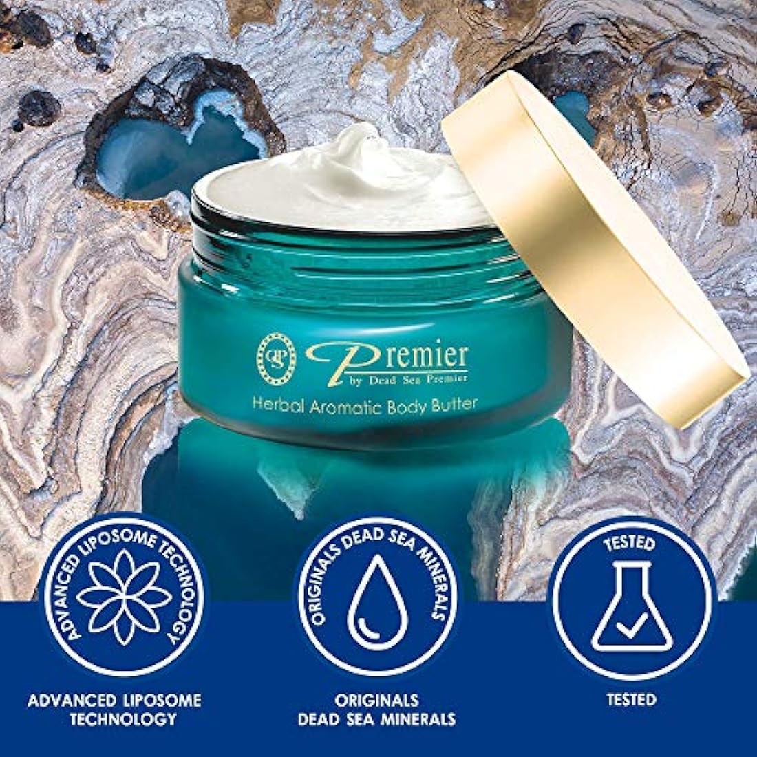 Del Mar Muerto aromático Premier  cuerpo mantequill–hierbas