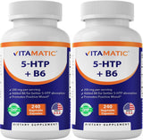 Vitamatic 5-HTP 200mg con B6 - 240 Cápsulas Vegetarianas