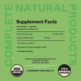 Suplemento Hoja de alfalfa pura (Medicago Sativa)  100 cáp