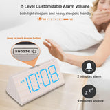 Reloj Despertador Digital DreamSky con USB y Volumen Ajustable