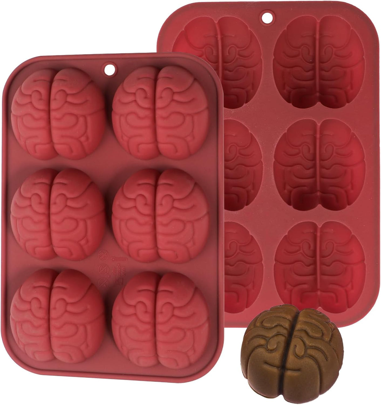 Moldes de Silicona Cerebro Kamehame, 2 Pcs para Halloween