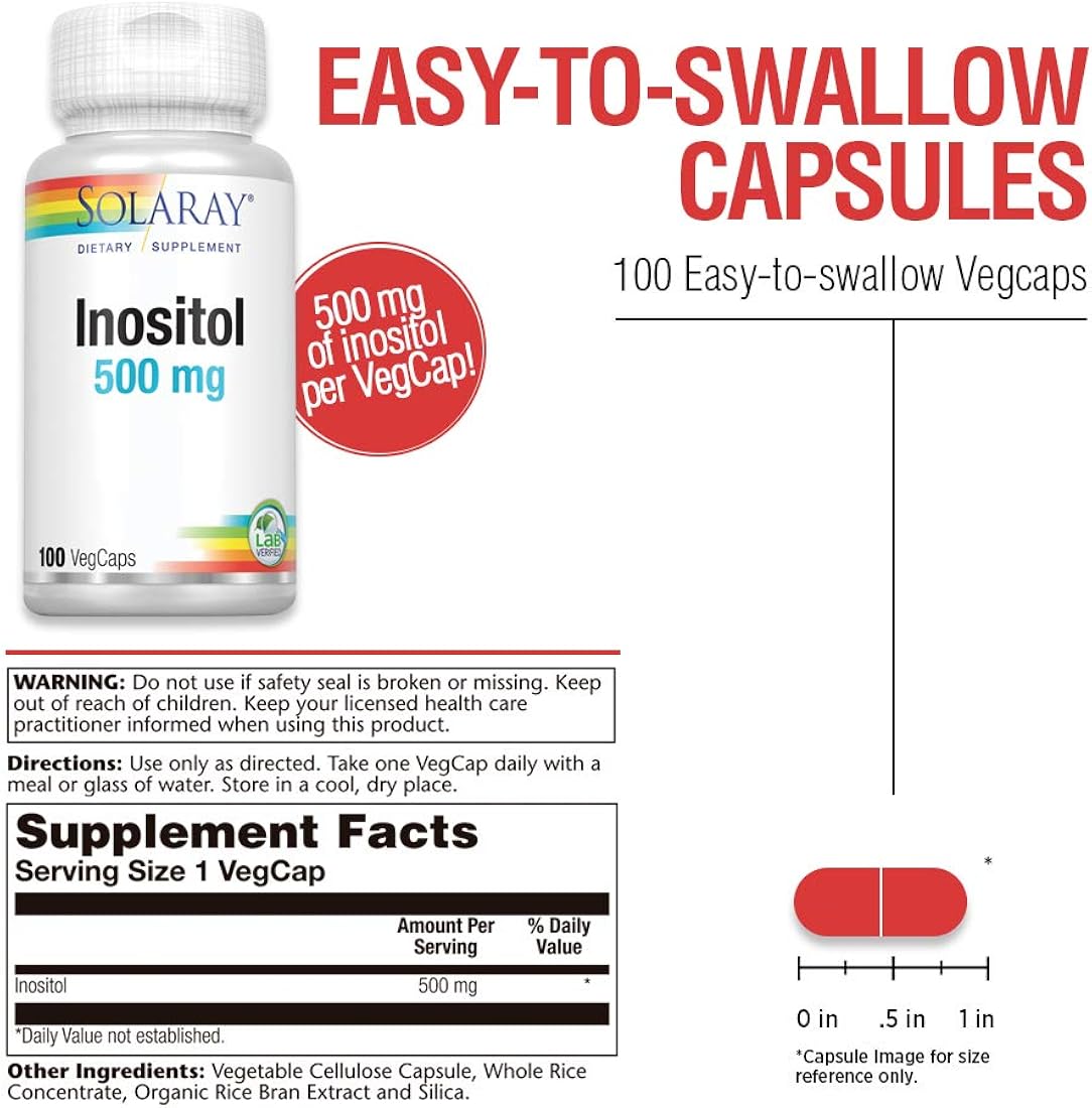 Suplemento de inositol de 500 mg apoyar el cerebro saludable