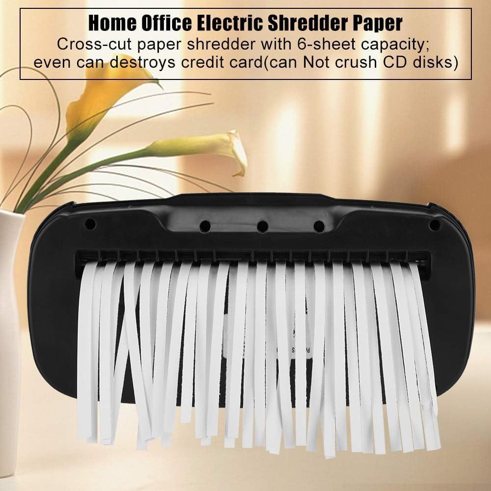 Destructora de papel, 6 hojas, protección contra sobrecalentamiento.