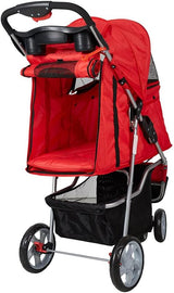 Carrito de Mascotas Plegable Elite con Rueda 360 para Viajar