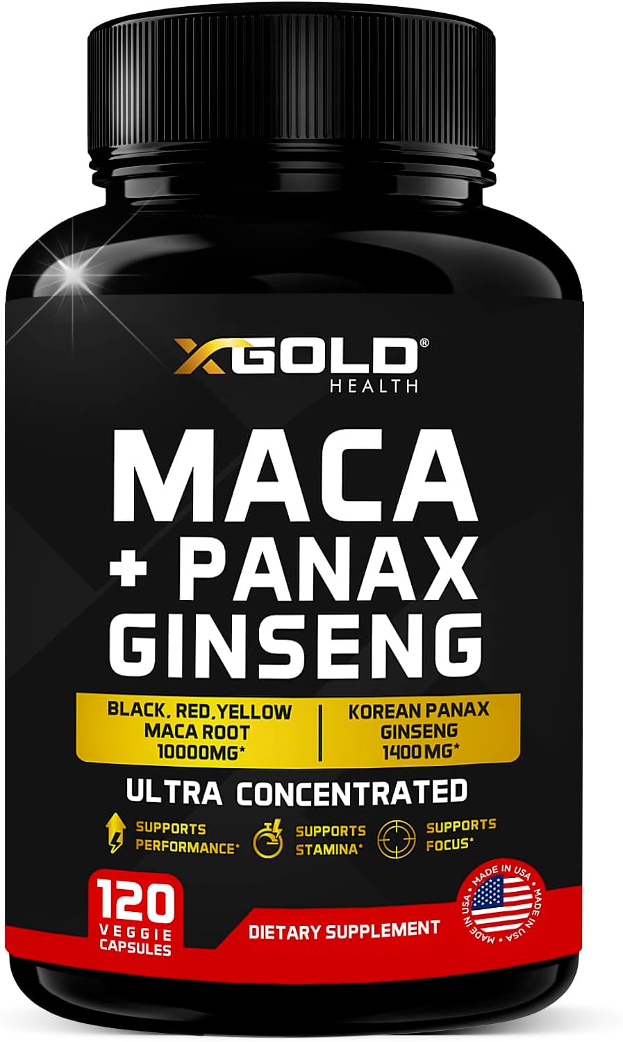Cápsulas de Maca y Ginseng Panax 10,000mg - Ultra Potente