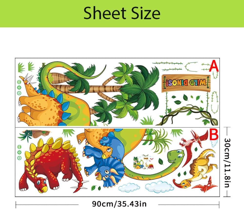 Stickers de Dinosaurios Supzone para Habitaciones Infantiles