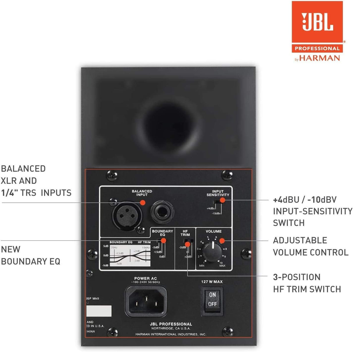 Monitores de Estudio JBL 305P MkII 5 Activos, Pareja
