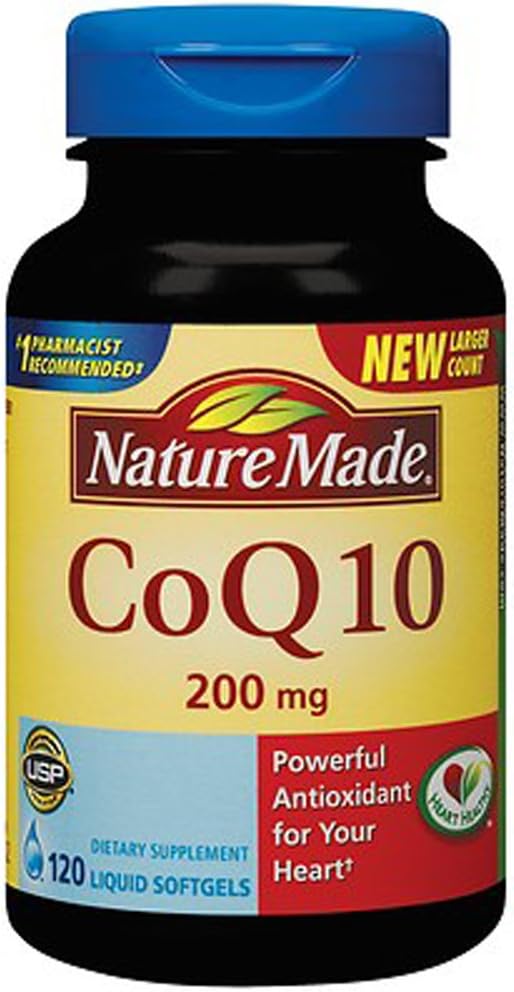 Suplemento de CoQ10 Nature Made 200 mg 120 cápsulas