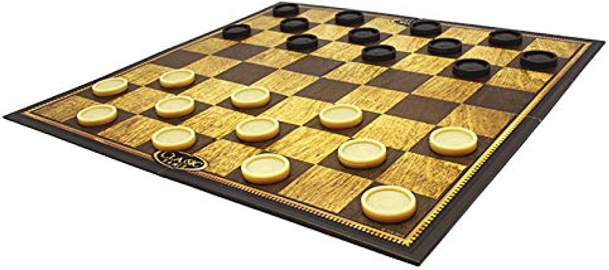 Juego de Damas TCG Toys, Clásico, Tablero y Piezas Incluidas