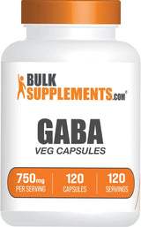Suplemento BulkSupplements Cápsulas GABA de 750 mg  120 und