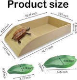 3 PCS Comedero para Tortugas y Plato de Agua, Reptiles