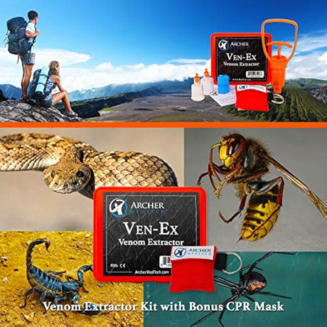 Ven-Ex - Kit de picadura de serpiente, abeja, suministros