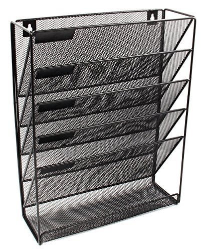 Organizador de archivos de 5 niveles (colgante-negro).