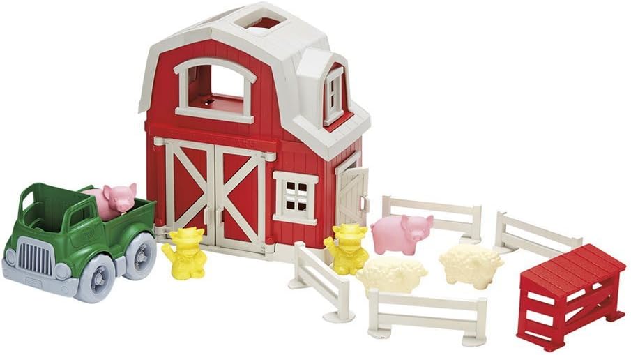 Set de Granja Green Toys - 13 Piezas, Plástico Reciclado