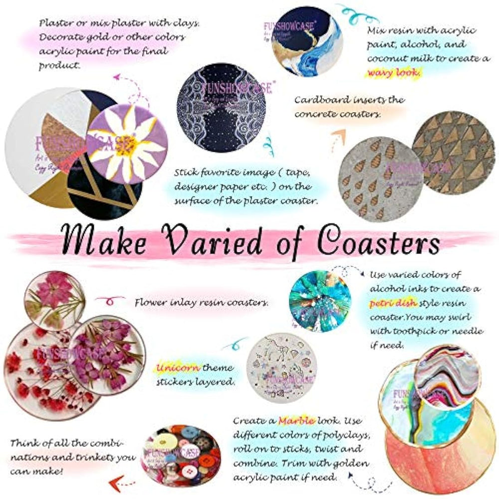 Funshowcase Moldes de silicona para dulces de disco redondo