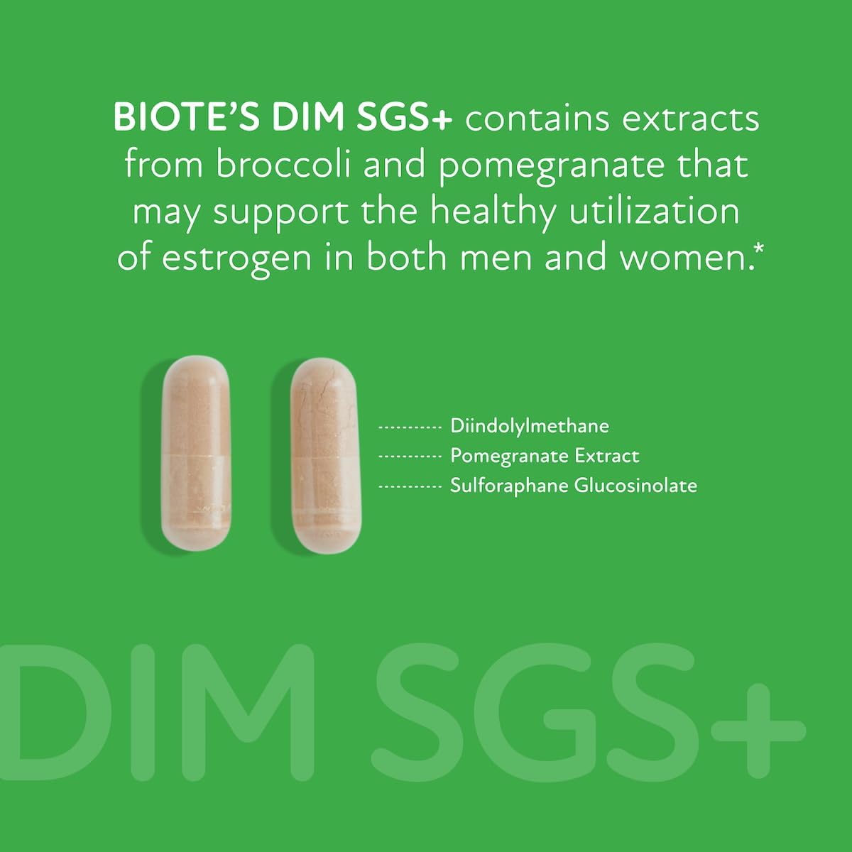 Suplemento Hormonal Detox DIM SGS+ Biote Nutraceuticals (60 caps)